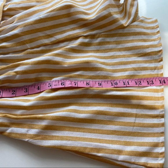 Shein White and Yellow Romper with Belt - Picture 10 of 12